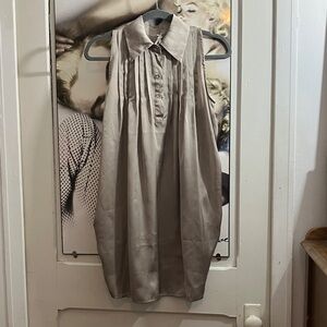 Lapis Taupe Sleeveless Midi Dress